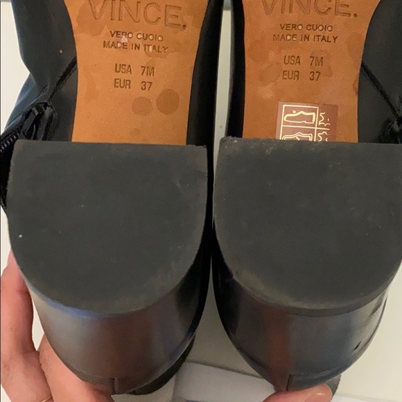 Vince Blakely leather ankle heel bootstrap 7 37 - Picture 6 of 7